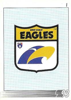 1993 Select AFL #1 Logo Front